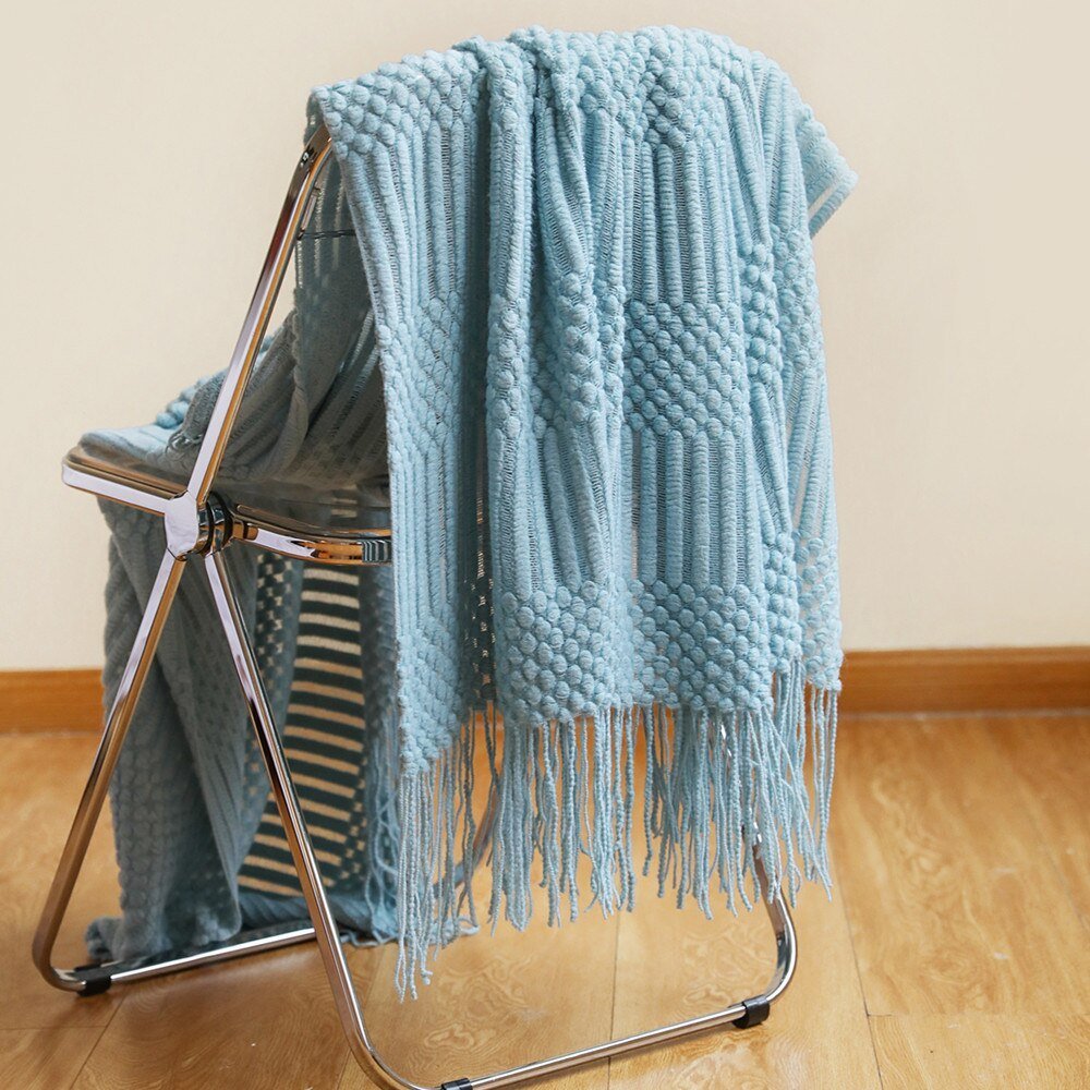 Scandinavian Knitted Sofa Throw