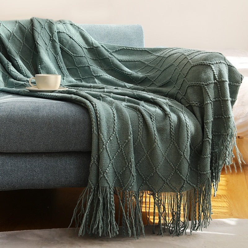 Scandinavian Knitted Sofa Throw