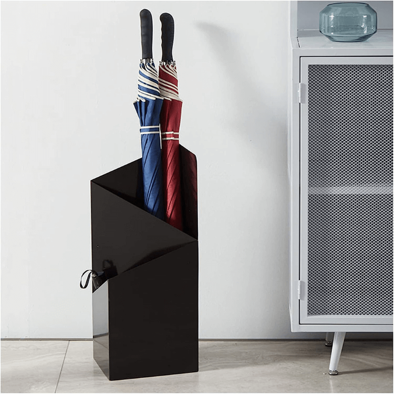 Scandinavian Minimalist Metal Umbrella Stand with Drip Tray