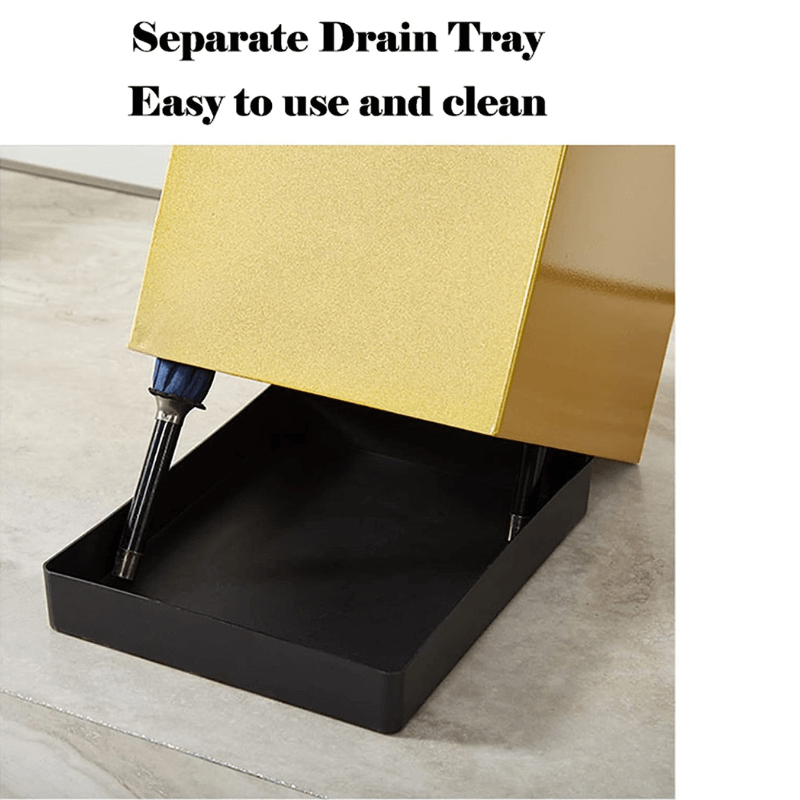Scandinavian Minimalist Metal Umbrella Stand with Drip Tray