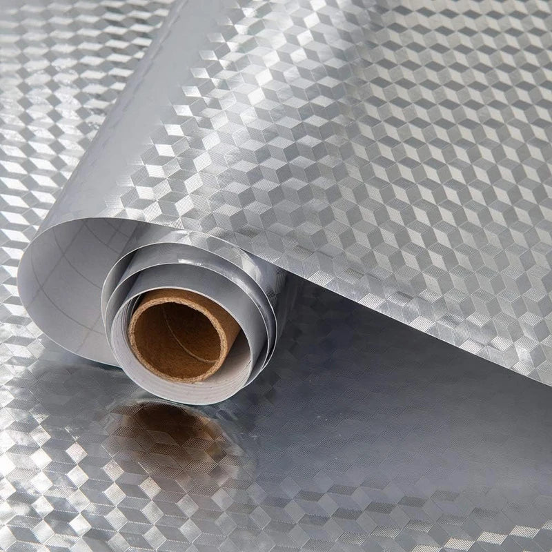 Self-Adhesive Waterproof and Oil-Proof Aluminum Kitchen Wallpaper