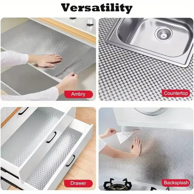 Self-Adhesive Waterproof and Oil-Proof Aluminum Kitchen Wallpaper