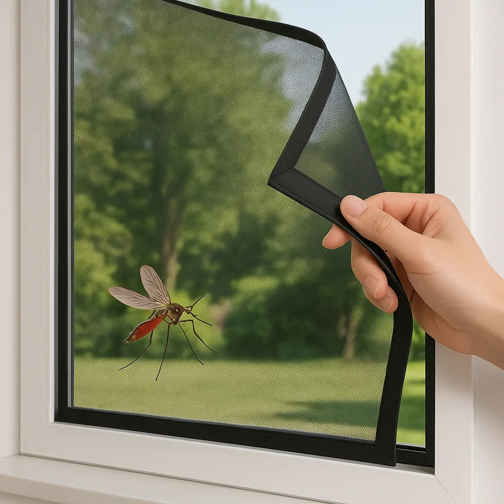 Self-Adhesive Window Mosquito Net - No-See-Um Mesh Insect Screen for Home Protection & Bug Prevention