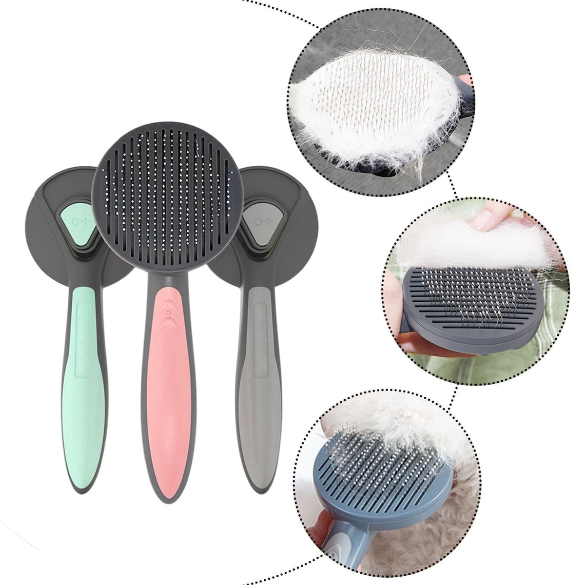 Self-Cleaning Pet Grooming Brush
