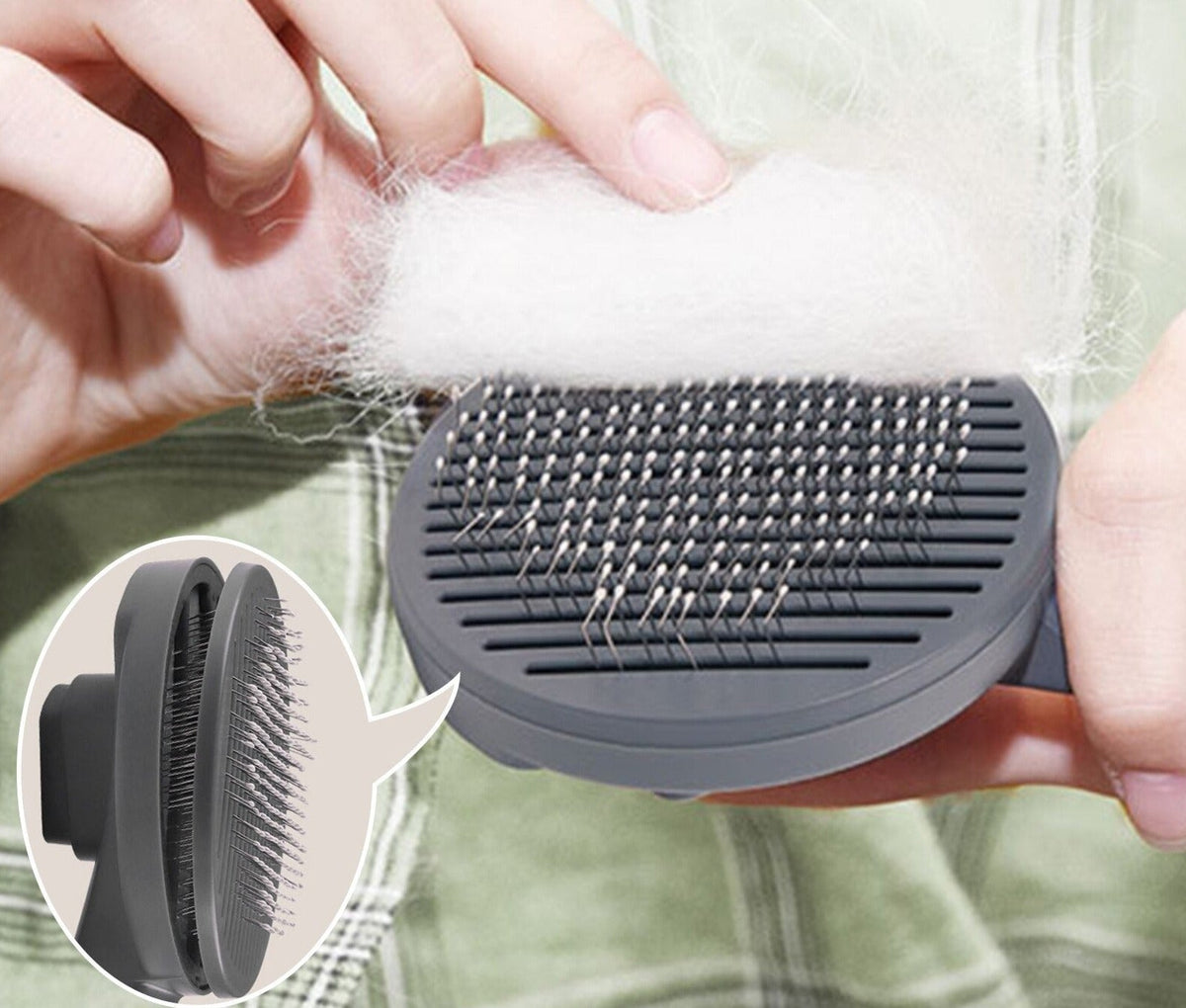 Self-Cleaning Pet Grooming Brush