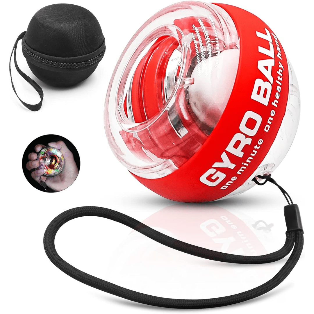 Self-Starting Gyroscopic Forearm Trainer and Hand Exerciser for Grip Strength and Wrist Training