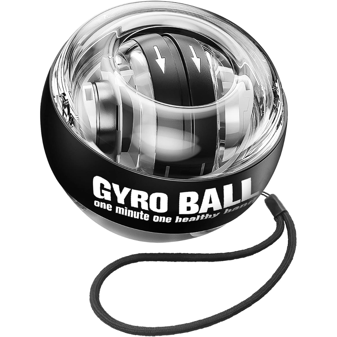 Self-Starting Gyroscopic Forearm Trainer and Hand Exerciser for Grip Strength and Wrist Training