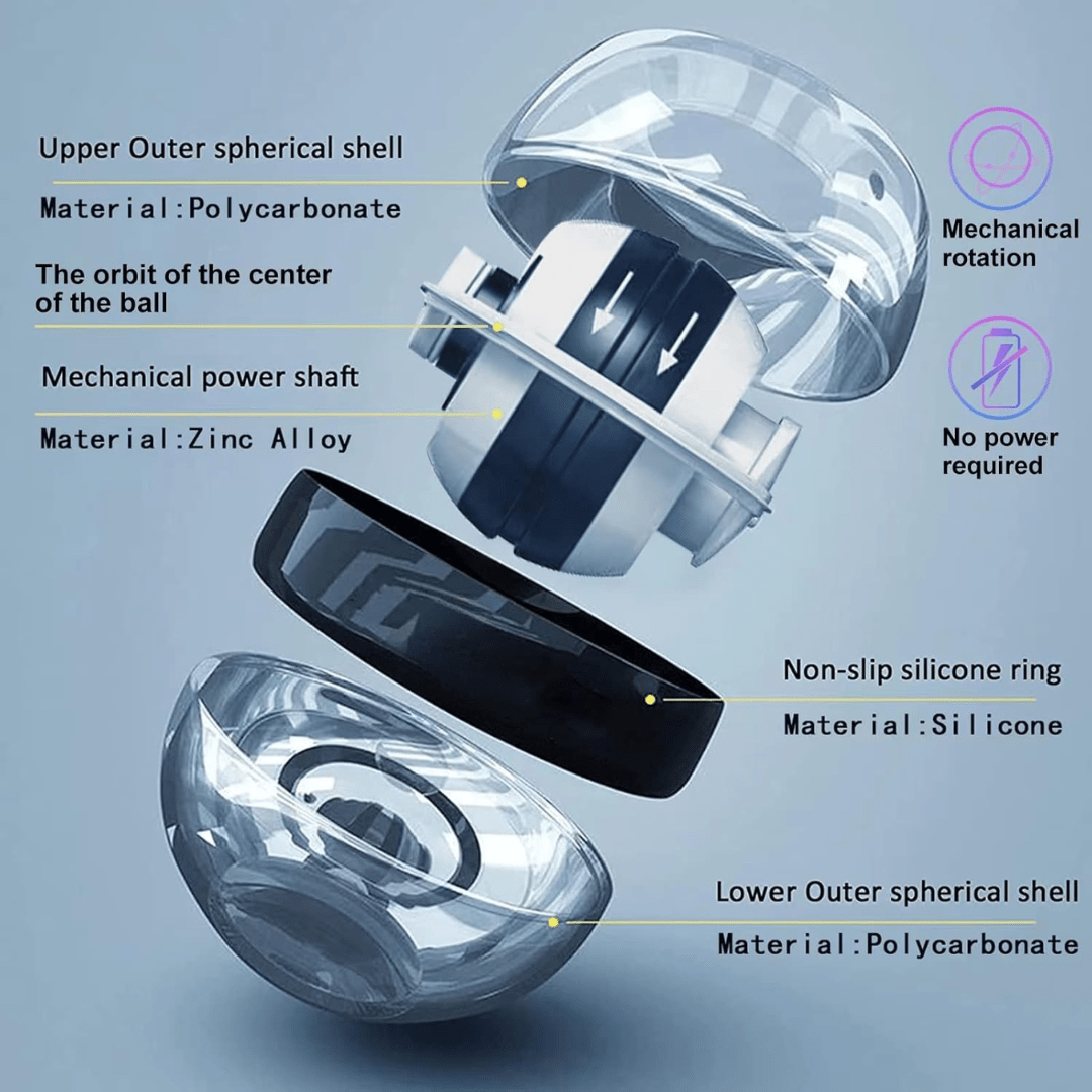 Self-Starting Gyroscopic Forearm Trainer and Hand Exerciser for Grip Strength and Wrist Training