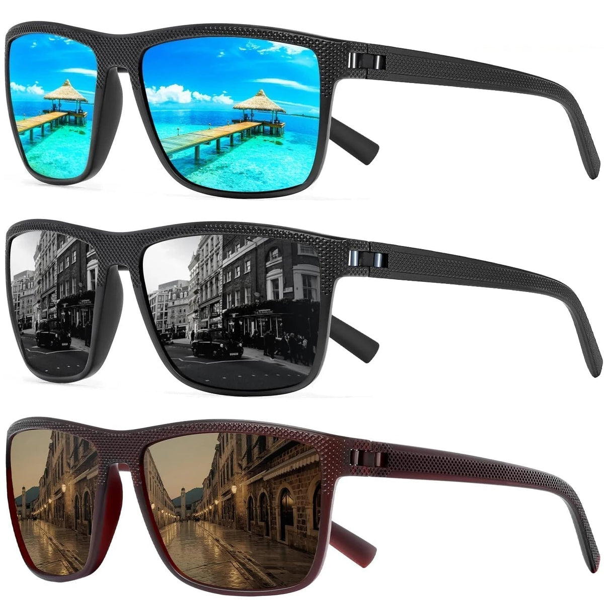 Set of 3 Polarized Sunglasses