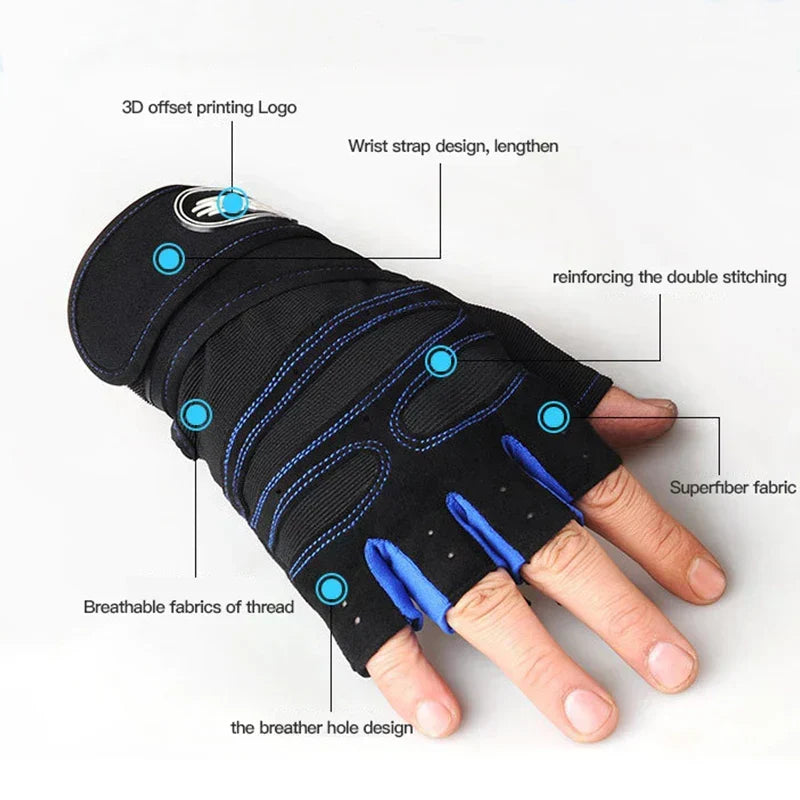 Shock-Resistant and Supportive Gym Gloves