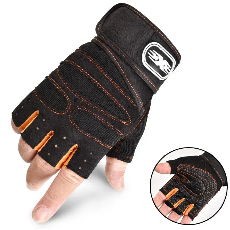 Shock-Resistant and Supportive Gym Gloves