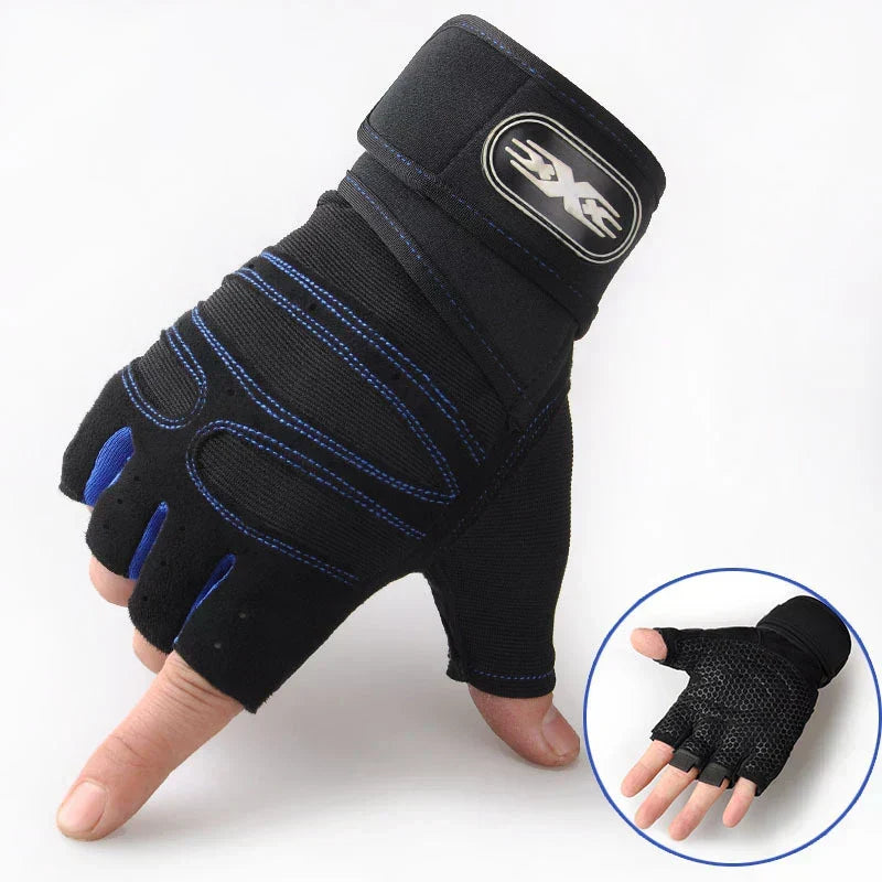 Shock-Resistant and Supportive Gym Gloves