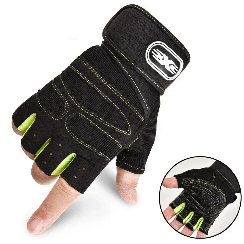 Shock-Resistant and Supportive Gym Gloves
