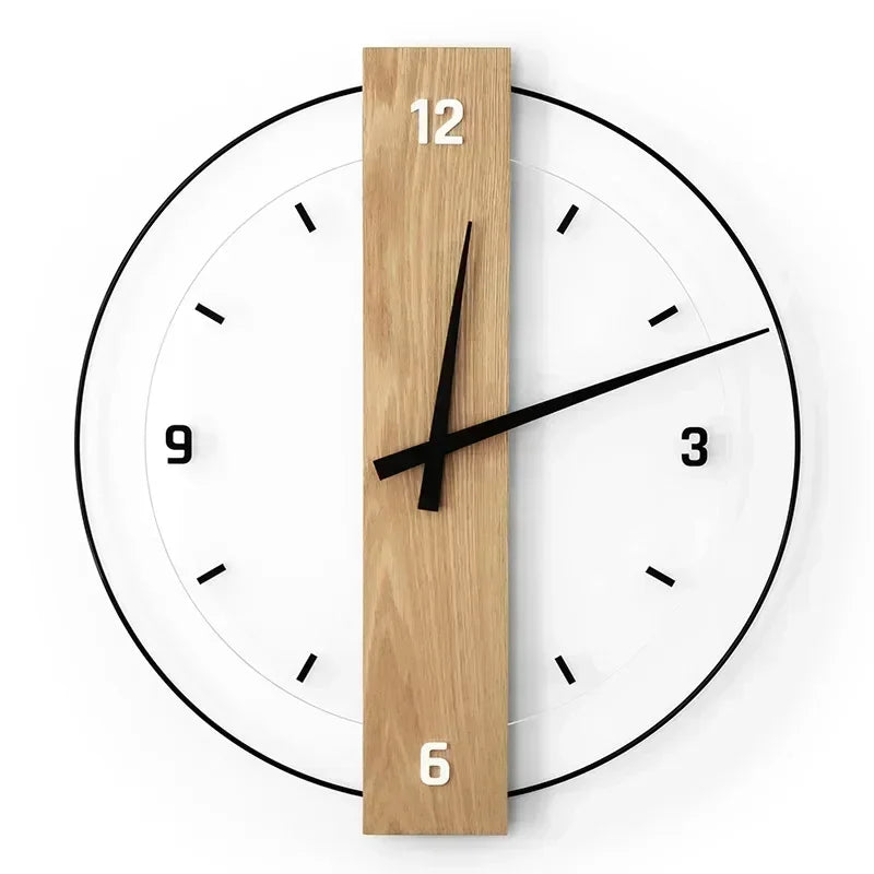 Silent Wooden Wall Clock