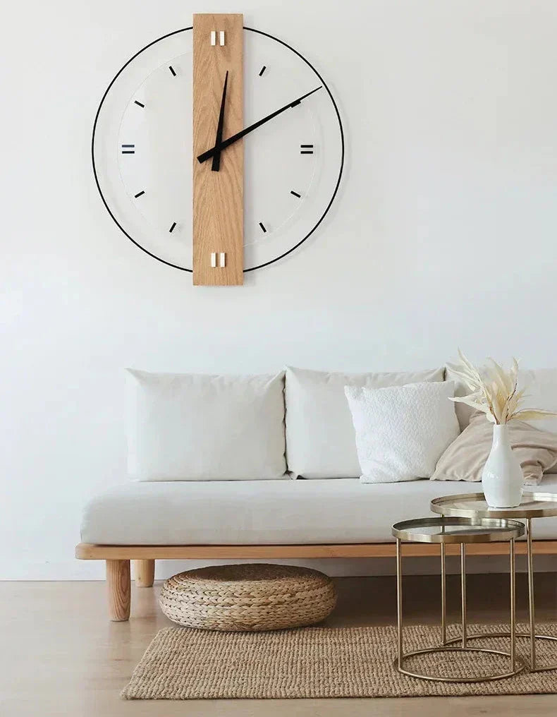 Silent Wooden Wall Clock