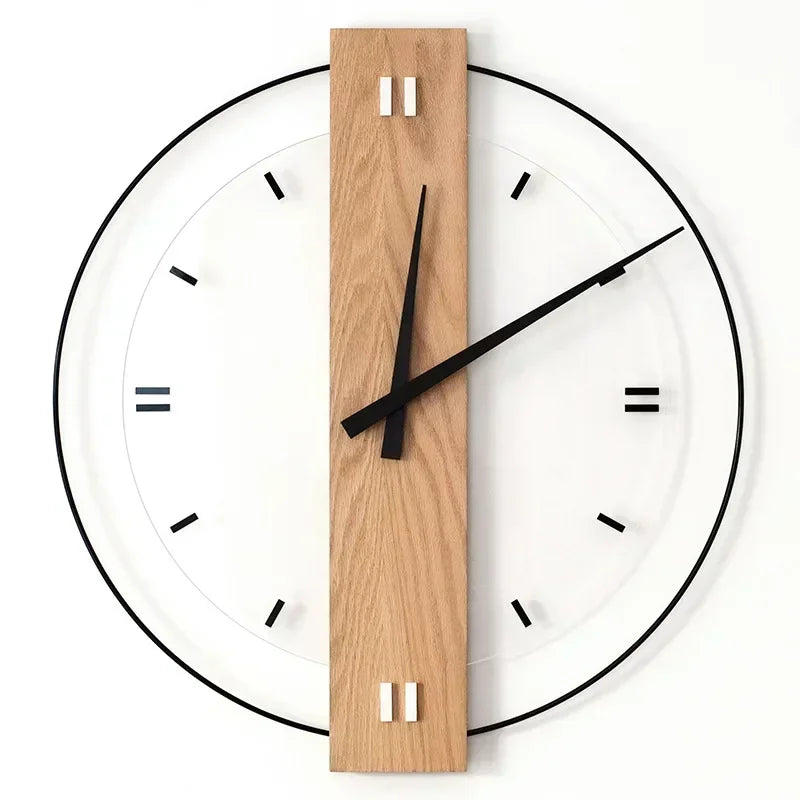Silent Wooden Wall Clock