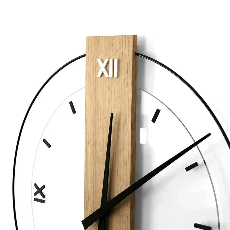 Silent Wooden Wall Clock