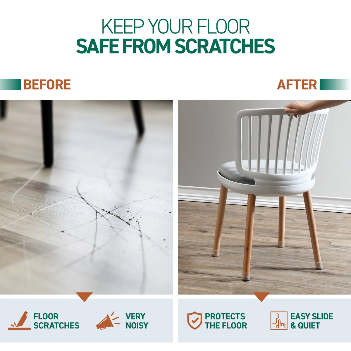 Silicone Furniture Chair Leg Floor Protectors