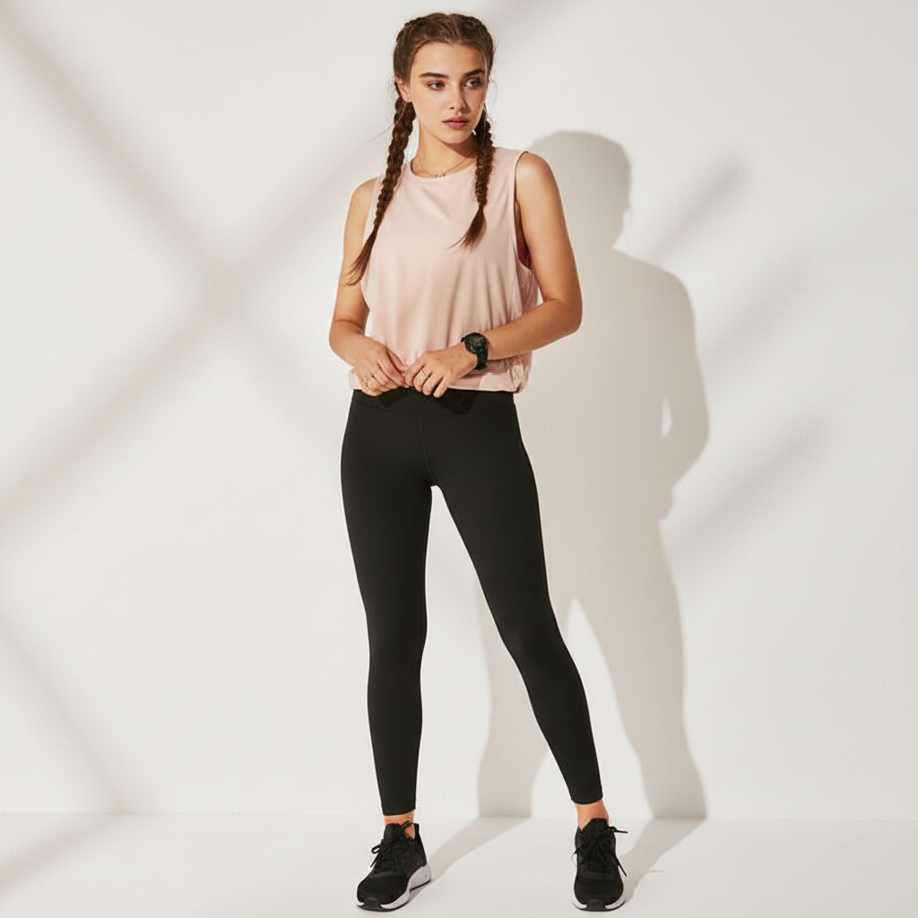 Sleeveless Sports Top with Back Cut-Out