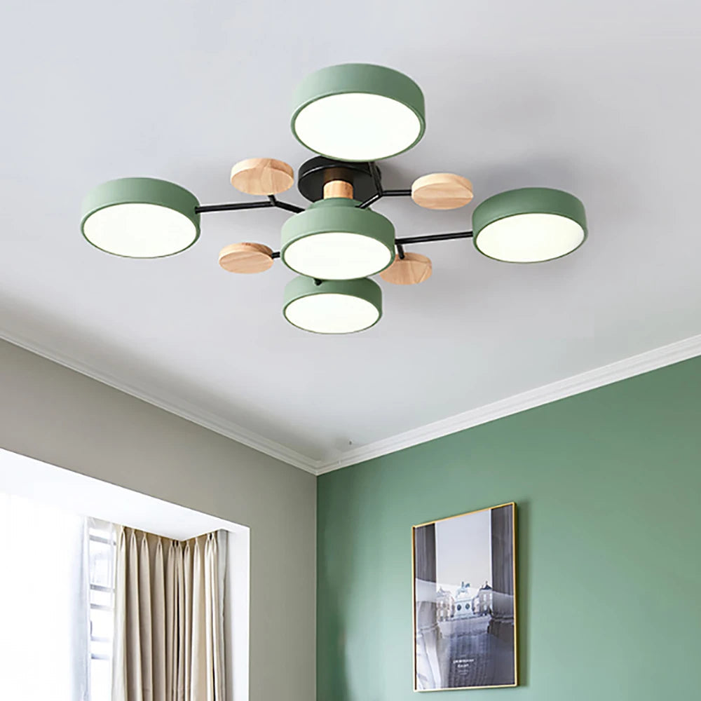 Slim Designer Ceiling Light with Hand-Finished Details
