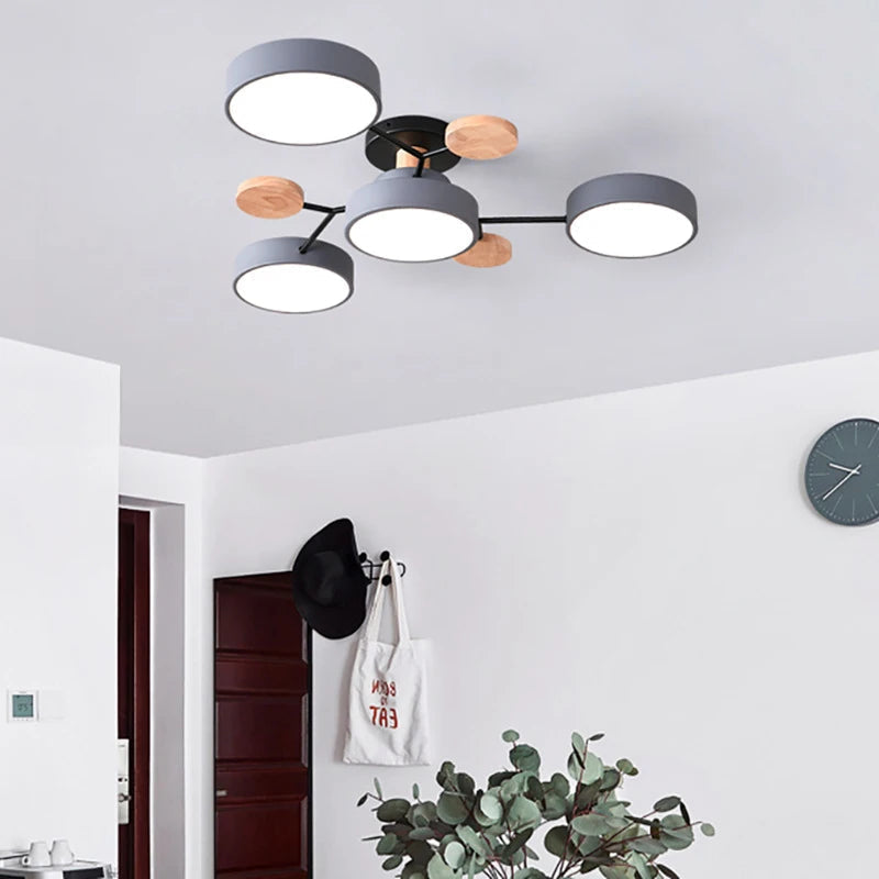 Slim Designer Ceiling Light with Hand-Finished Details
