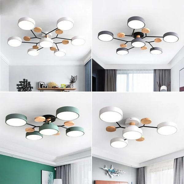 Slim Designer Ceiling Light with Hand-Finished Details