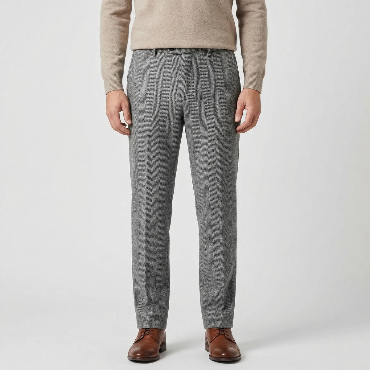 Slim-Fit Herringbone Trousers – Martin