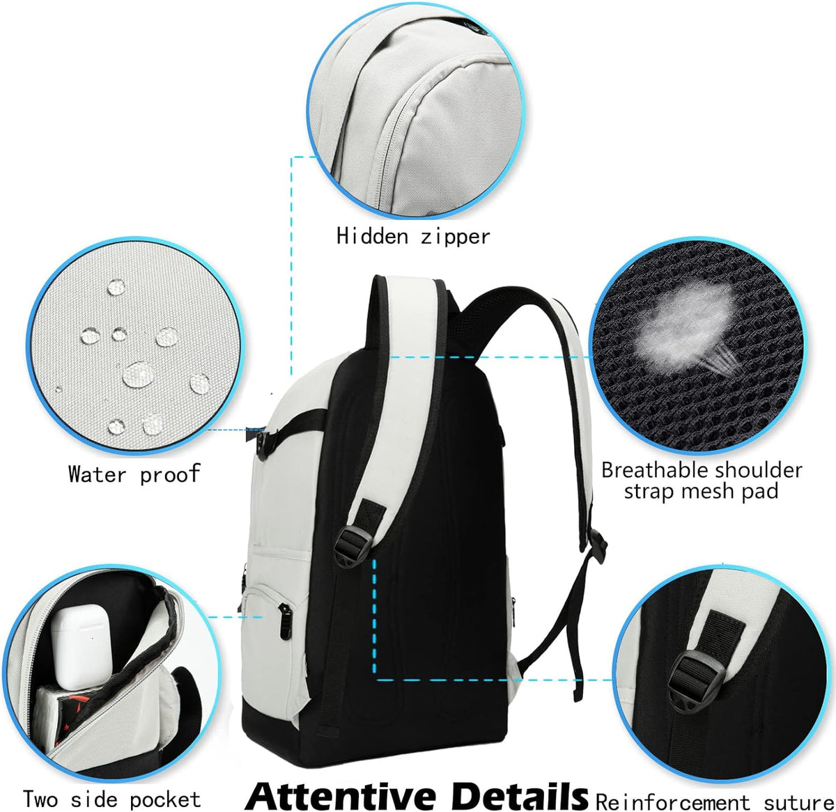 Slim Travel & Work Laptop Backpack with Organizer Pockets