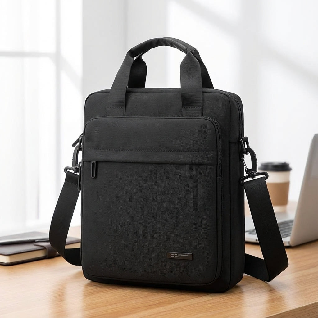 Slim Waterproof Laptop Messenger Bag with Adjustable Shoulder Strap