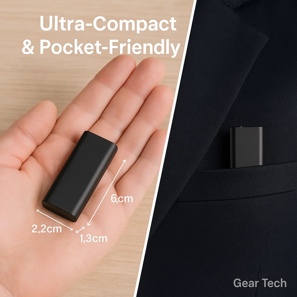 Small and Discreet Pocket Audio Recorder for Stealth Recording