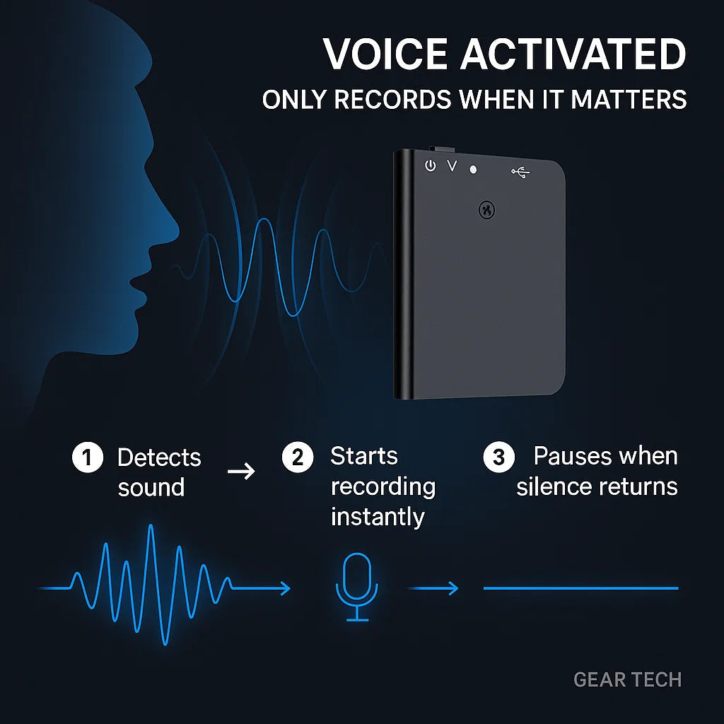 Small and Discreet Pocket Audio Recorder for Stealth Recording