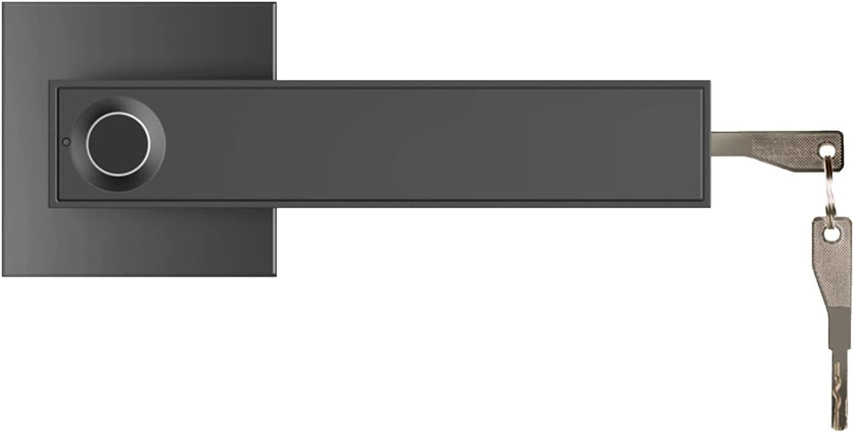 Smart Fingerprint Door Lever Lock with Key Access and 30-User Capacity