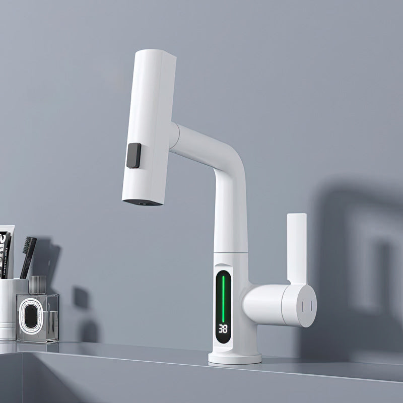 Smart Kitchen Faucet with Copper Finish, LED Display, and 360° Swivel – Ideal for Modern Kitchens with Precise Temperature Control and Easy Installation