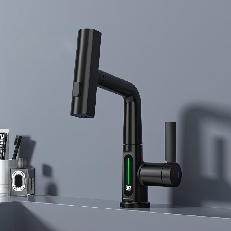 Smart Kitchen Faucet with Copper Finish, LED Display, and 360° Swivel – Ideal for Modern Kitchens with Precise Temperature Control and Easy Installation