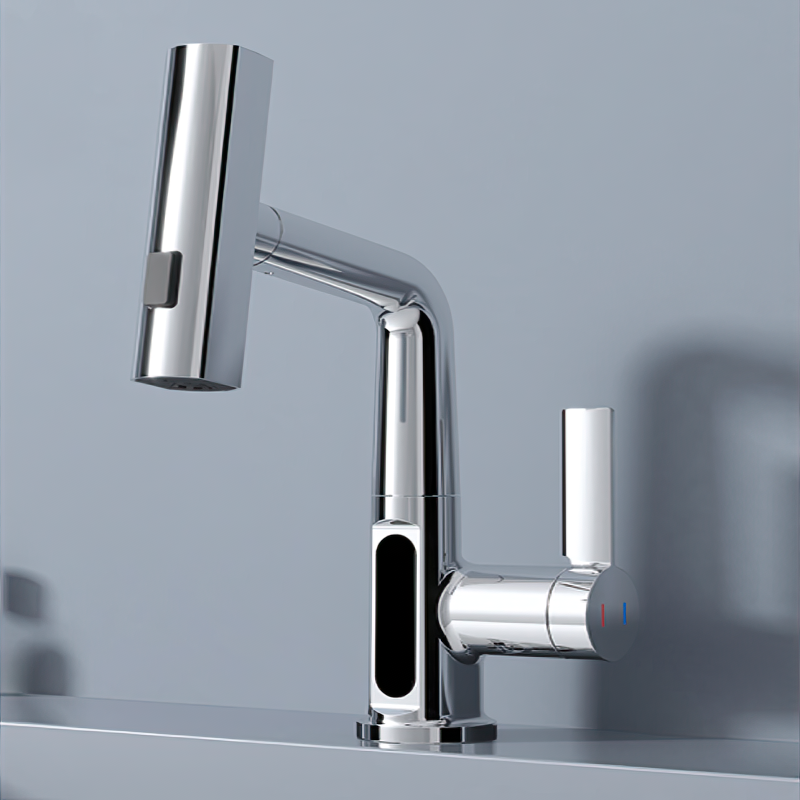 Smart Kitchen Faucet with Copper Finish, LED Display, and 360° Swivel – Ideal for Modern Kitchens with Precise Temperature Control and Easy Installation