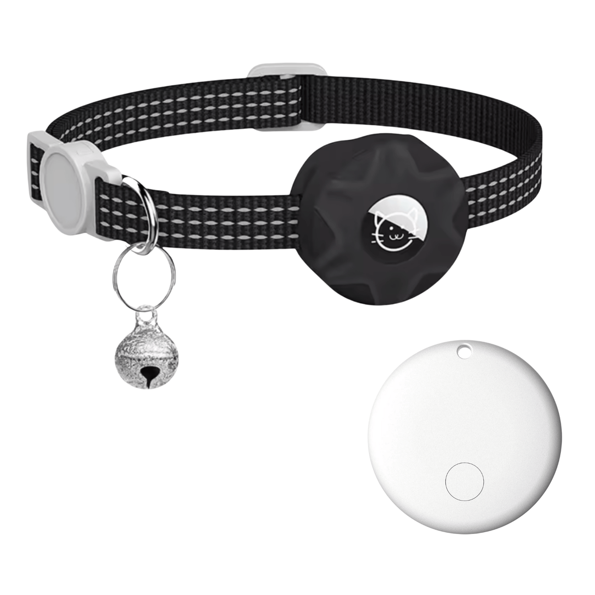 Smart Pet Tracker with Reflective Collar for Dogs and Cats – Bluetooth Tracker with Alarm Function