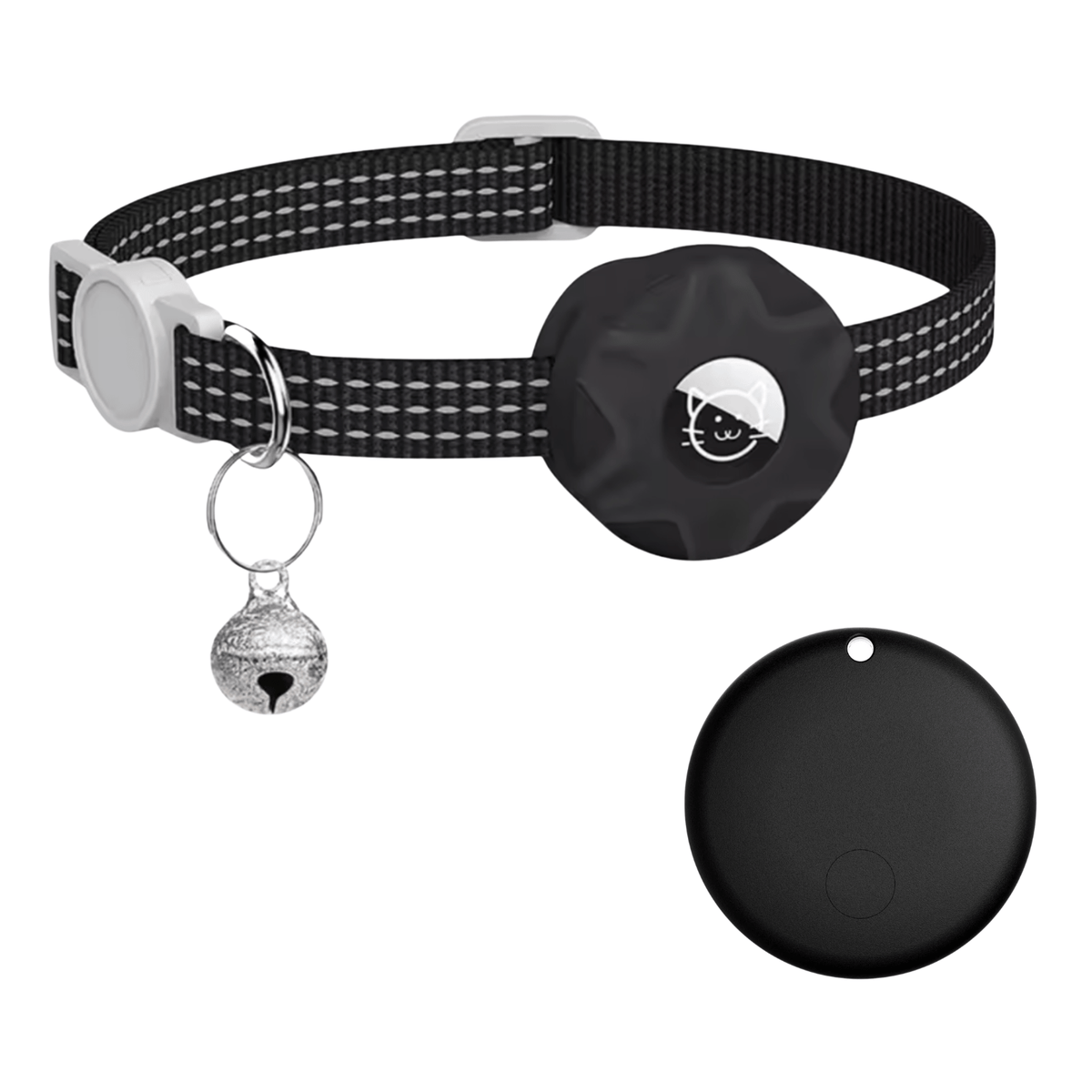 Smart Pet Tracker with Reflective Collar for Dogs and Cats – Bluetooth Tracker with Alarm Function