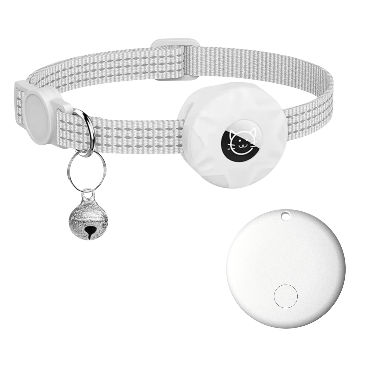 Smart Pet Tracker with Reflective Collar for Dogs and Cats – Bluetooth Tracker with Alarm Function