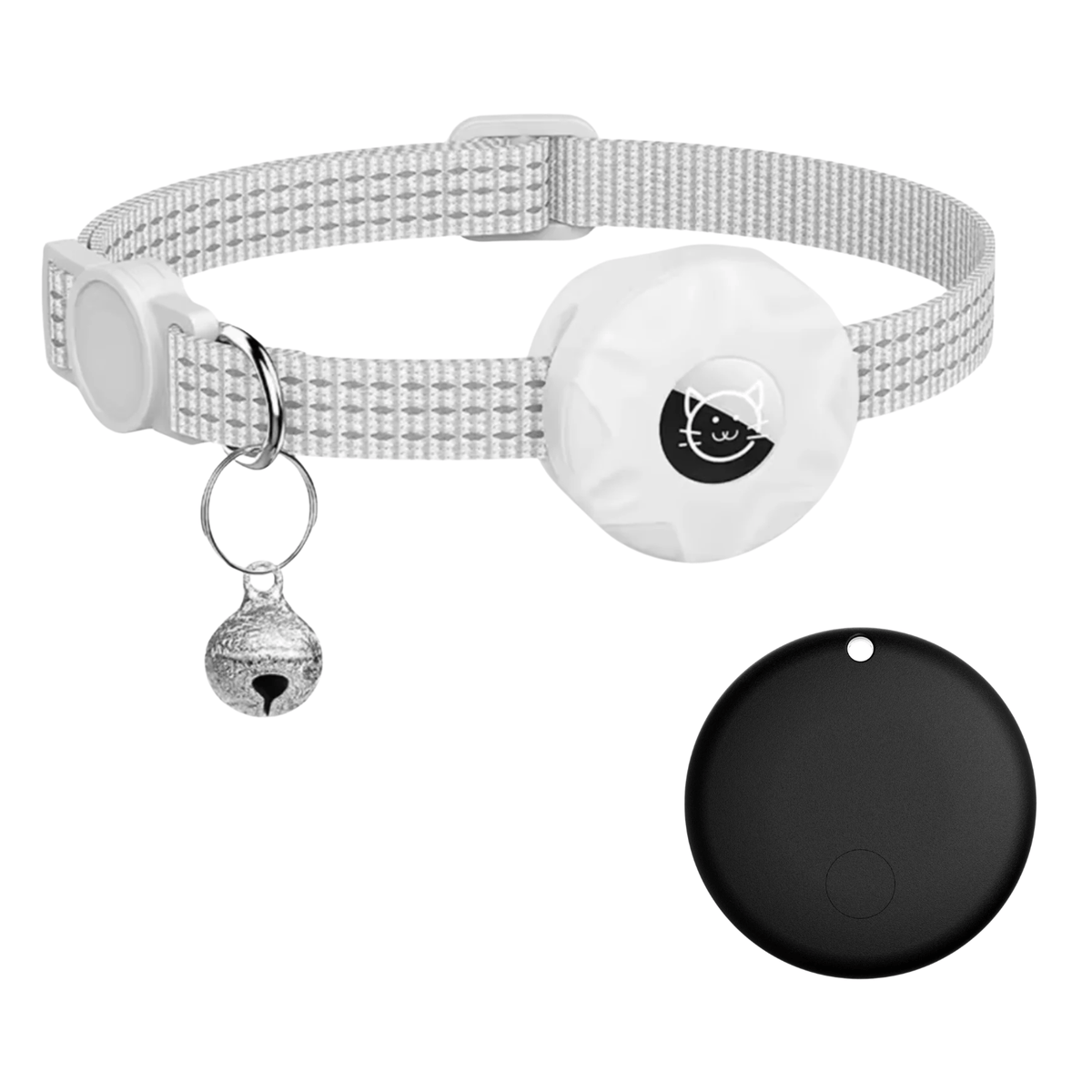 Smart Pet Tracker with Reflective Collar for Dogs and Cats – Bluetooth Tracker with Alarm Function