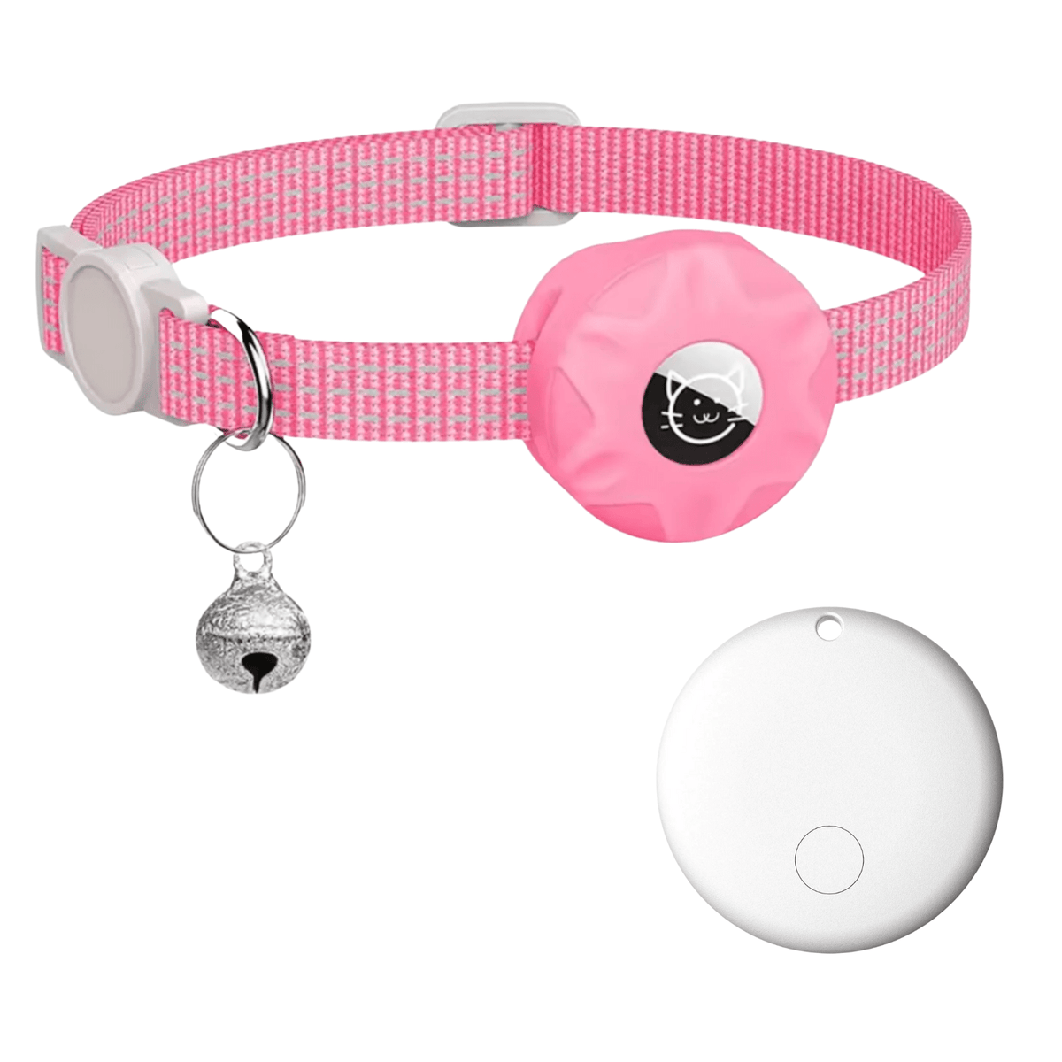 Smart Pet Tracker with Reflective Collar for Dogs and Cats – Bluetooth Tracker with Alarm Function