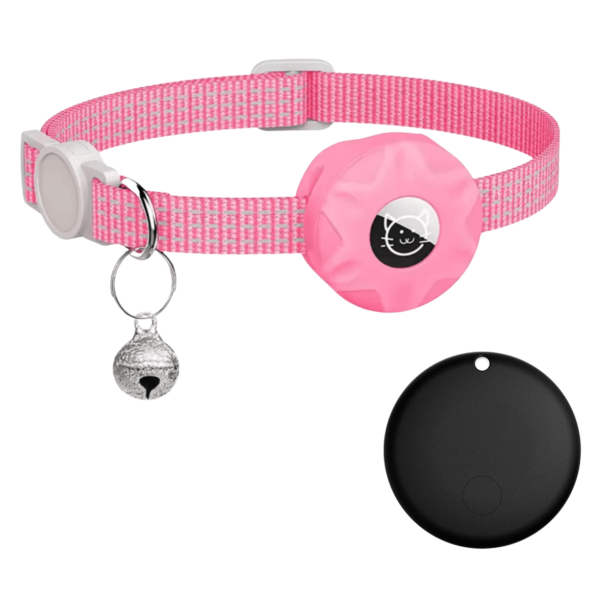 Smart Pet Tracker with Reflective Collar for Dogs and Cats – Bluetooth Tracker with Alarm Function