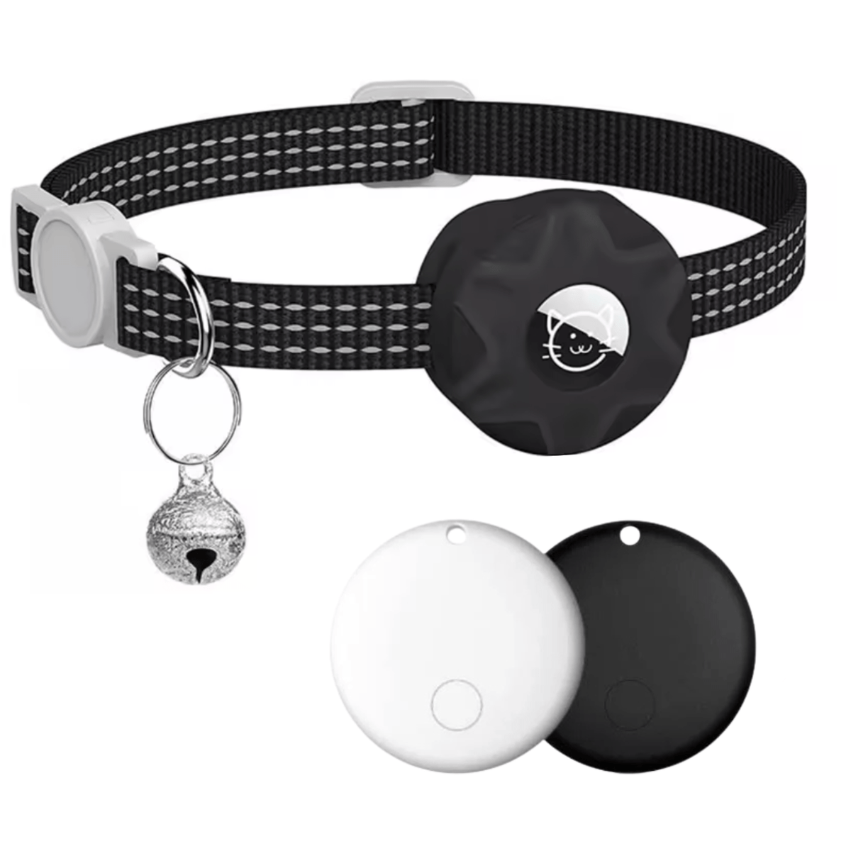Smart Pet Tracker with Reflective Collar for Dogs and Cats – Bluetooth Tracker with Alarm Function
