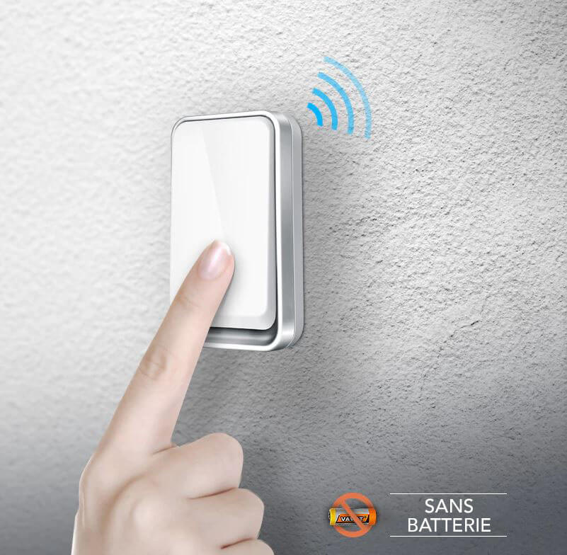 Smart Wireless Battery-Free Doorbell for Home or Office