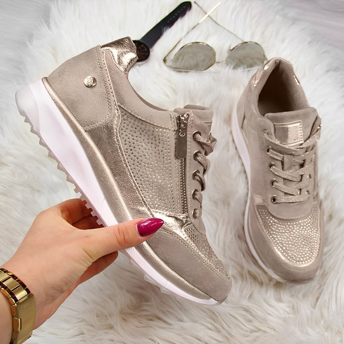 Sneakers with Zipper