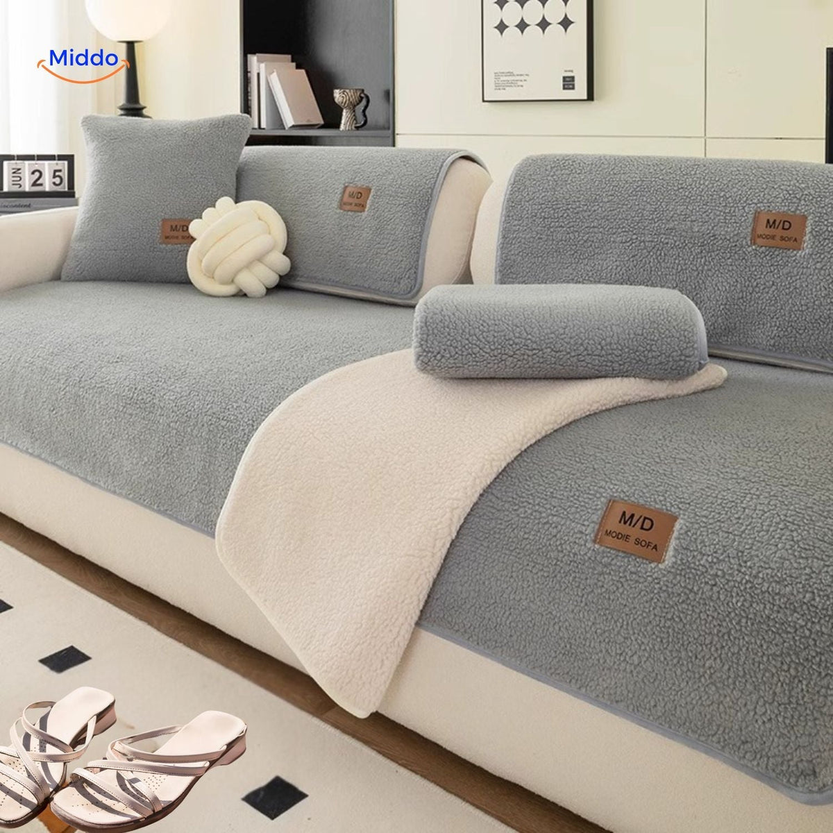 Sofa Cover | Soft Sheepskin Design for Warmth and Elegance!