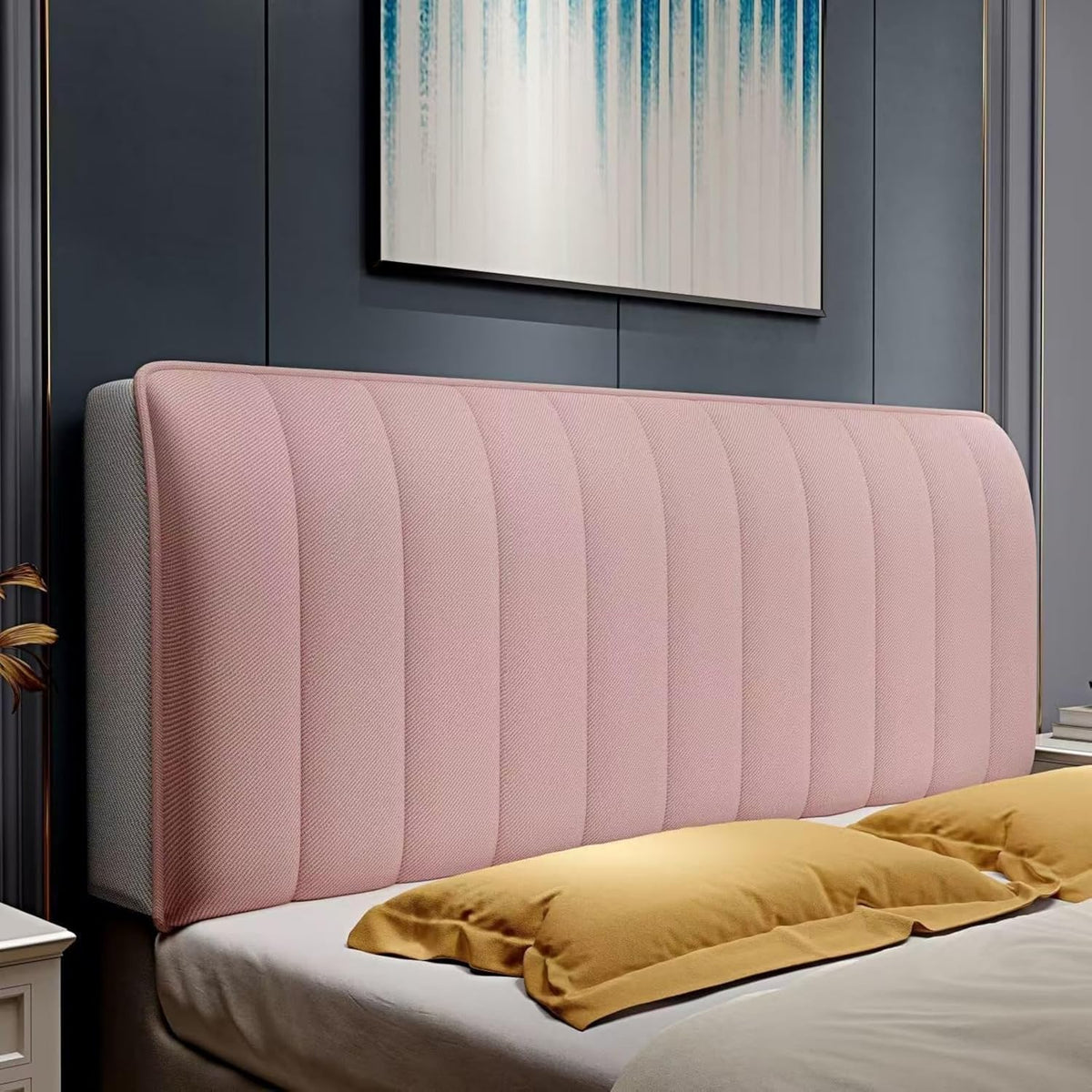 Soft and Breathable Bed Headboard Slipcover with Wrinkle-Free Fit