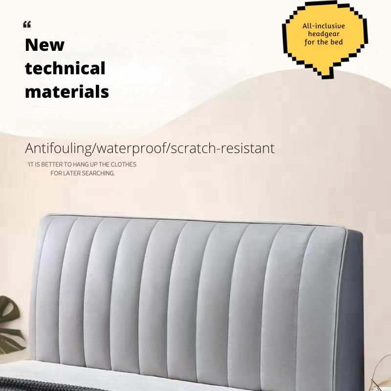 Soft and Breathable Bed Headboard Slipcover with Wrinkle-Free Fit