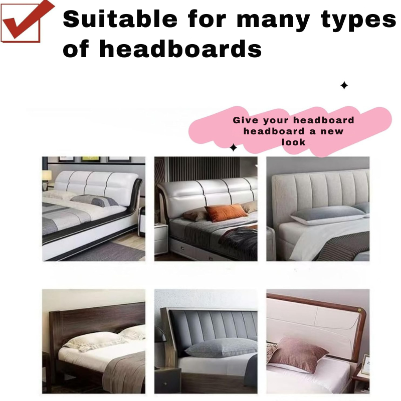 Soft and Breathable Bed Headboard Slipcover with Wrinkle-Free Fit