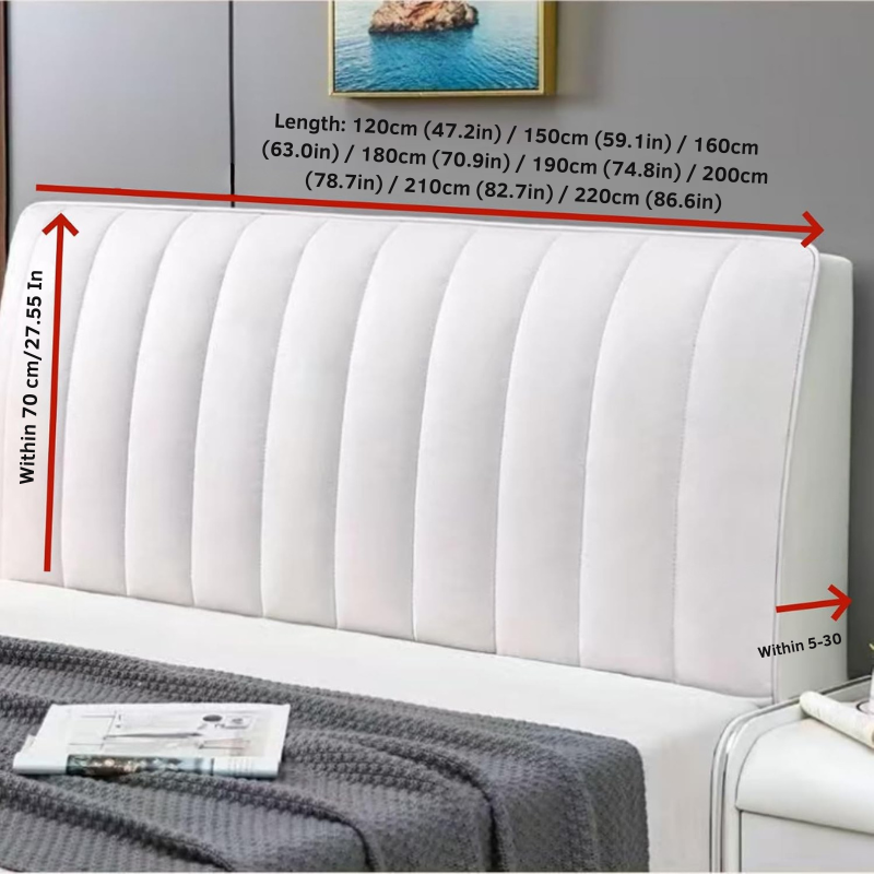 Soft and Breathable Bed Headboard Slipcover with Wrinkle-Free Fit