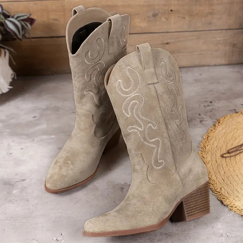 Soft and Elegant Women's Western Ankle Boots – Comfort & Style